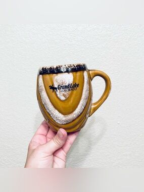 Grand Lake Colorado Glazed Ceramic Souvenir 16 oz. Coffee Tea Mug